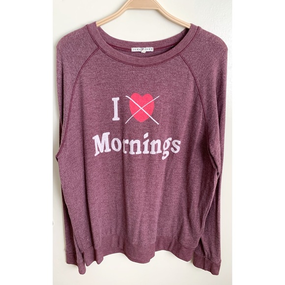 JUNK FOOD | I Hate Mornings Lounge Fleece Sweater - Picture 2 of 9